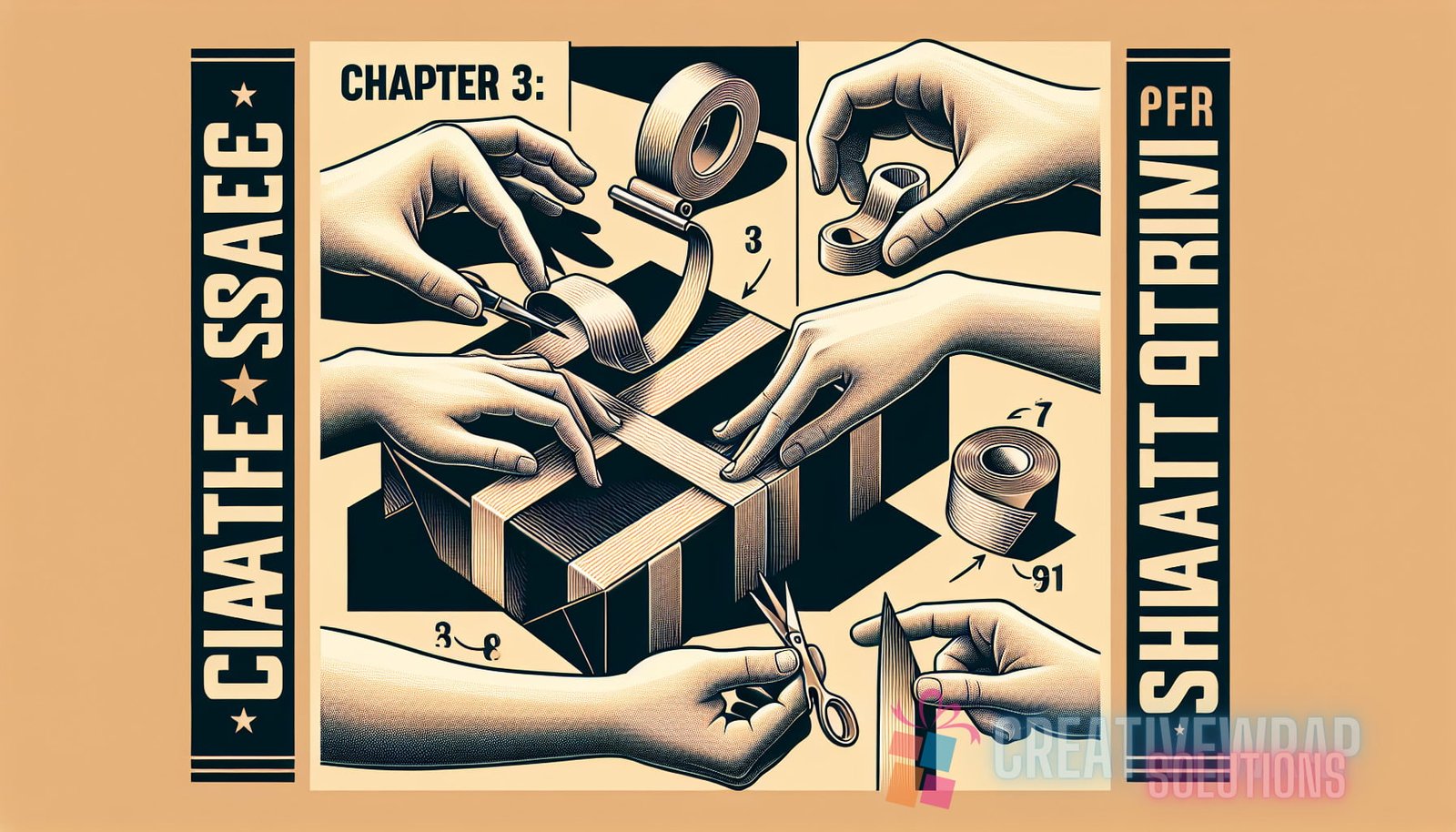 Illustration for section: Chapter 3: Mastering the Art of Folding and Taping The foundation of a well-wrapped gift lies in mas - gift wrapping