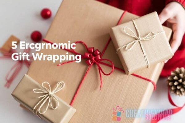 Ergonomic gift wrapping techniques illustrated